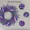 20Inch Purple Lavender Wreath for Front Door,Artificial Lavender, Blueberry, Purple Butterfly,Used for Window, Wall, Porch, and Other Indoor and Outdoor Home Decorations